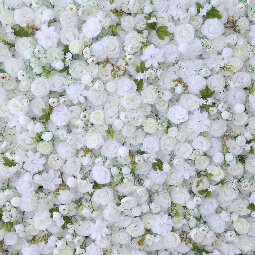 Modern Simple Style White 5D Artificial Flower Wall Outdoor Wedding Backdrop Professional Event Party Decoration Aisle Entrance