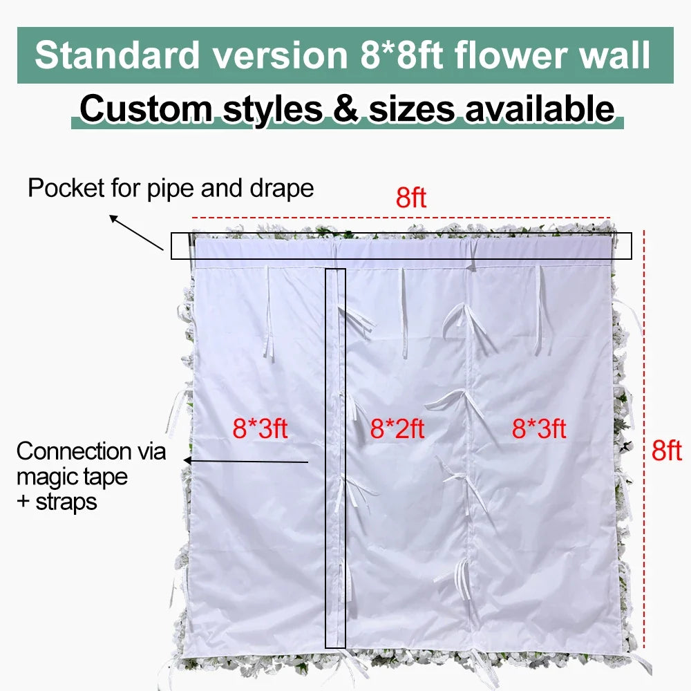 Handmade Artificial Pink Lily Rose Flower Wall Popular Photo-Taking Background Wedding Shopping Mall Window Decoration Wall