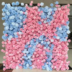 Hot Selling 8ft X 8ft Colorful Artificial Flower Wall Panel Wedding Backdrop with Floral Arrangement - Small / #3 Colorful