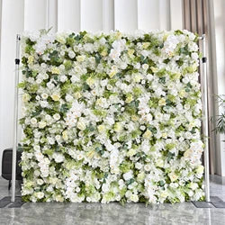 High-density Cloth-based Flower Wall pink Background Wall Three-dimensional Simulated Flower Wall for Wedding Decoration - 1*1m(3.28*3.28ft) / 1*1m--Style 1