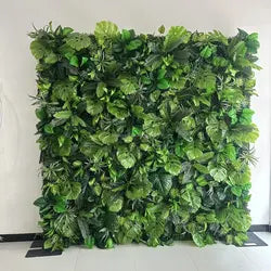 EG-M041 5D 8ft X 8ft Roll up Fabric Flower Wall Artificial Rose White Flower Wall for Wedding Backdrop Decoration - 1 Square Meter / Blue 35