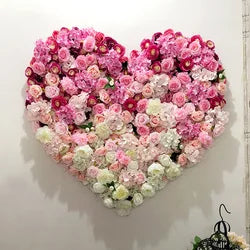 8*8ft Customized 3D Plant Backdrop Fabric Rose Artificial Flower Wall Decor for Home Party Wedding Baby Shower Halloween - 4#