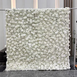 High-density Cloth-based Flower Wall pink Background Wall Three-dimensional Simulated Flower Wall for Wedding Decoration