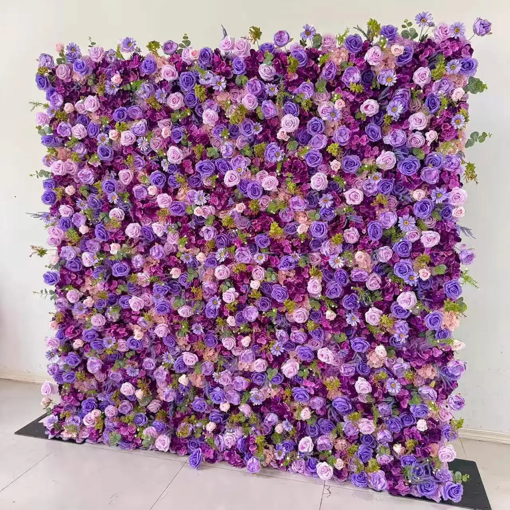 L-R513 Custom High Quality Wholesale 5D Pink Mixed Flowers for Wedding Party Decoration, Best Selling Artificial Flower Wall