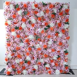 F198 Luxury Restaurant Wall Backdrop Decor Burgundy Flower Mat Artificial 3D 5D Red Faux Silk Rose Flower Wall for Wedding Event - 8ft x 8ft , 4ft x 8ft , 10ft x 8ft , or Custom / 41 flower wall