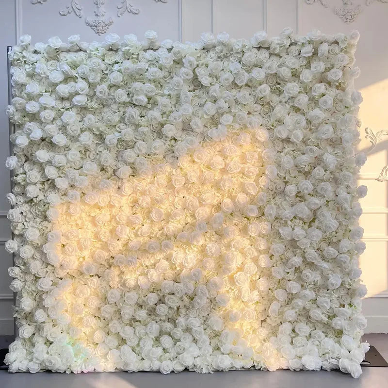 Floral Wall Panel White Flower Arch for Wedding Party Supplies 8ft X 8ft square Blue purple Artificial Flower Wall Backdrop