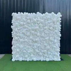 8x8ft Silk Handmade Rose Wall Artificial Flower 3D Wall Decor Roll Panel for Wedding Christmas Valentine's Day - 100x100cm(39.37x39.37in) / 1#