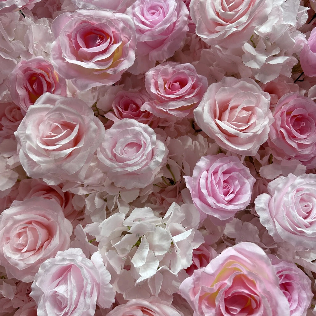 8x8 ft Silk Flower Wall Panel Square Artificial Floral Backdrop for Wedding Hotel Banquet Event Decoration