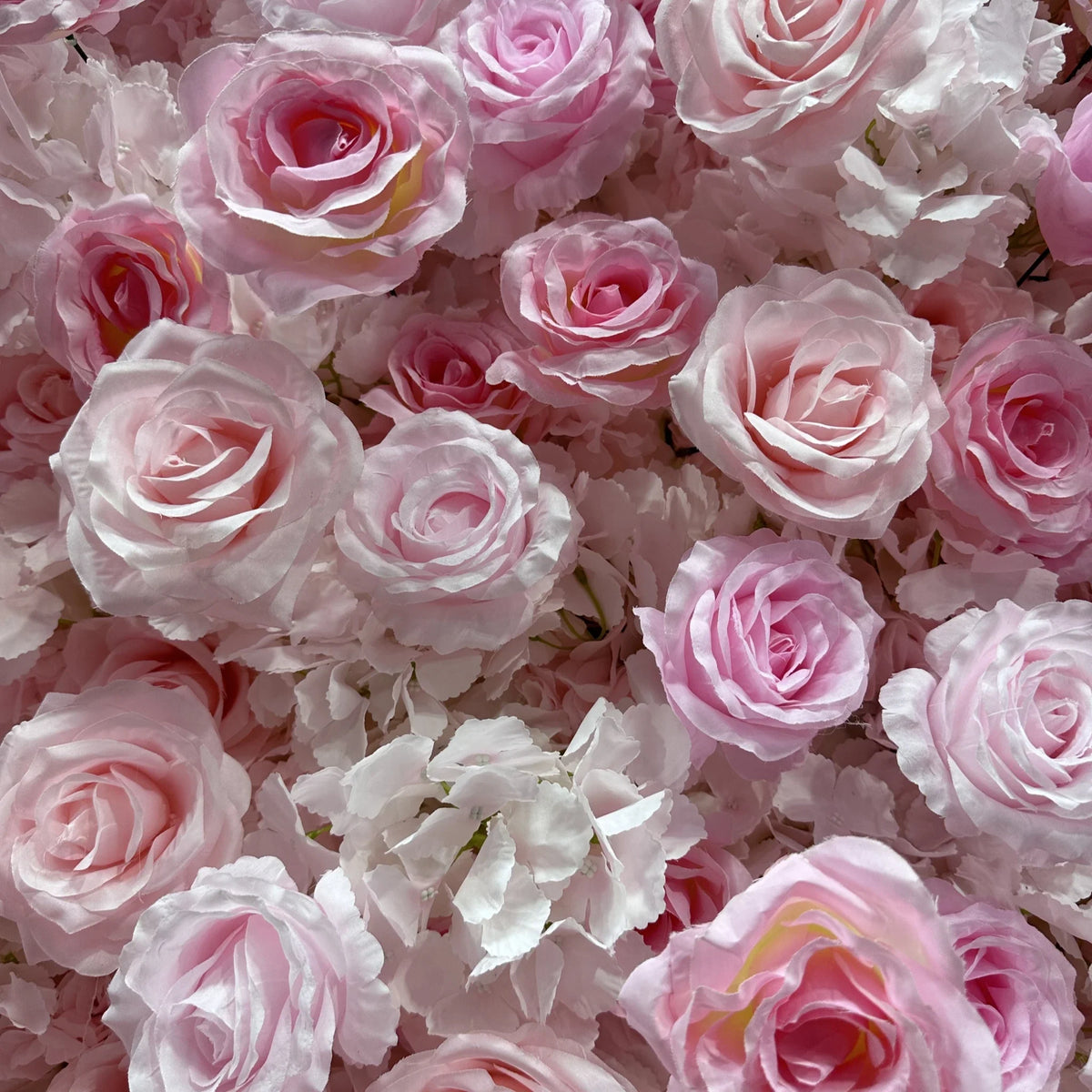 8x8 ft Silk Flower Wall Panel Square Artificial Floral Backdrop for Wedding Hotel Banquet Event Decoration
