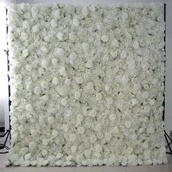 O-W011 8ft X 8ft  Roll up Cloth Flower Wall Backdrop Events Wedding Decor Artificial Flowers Wall Silk Rose Wall Flower Decor