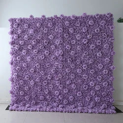 F198 Luxury Restaurant Wall Backdrop Decor Burgundy Flower Mat Artificial 3D 5D Red Faux Silk Rose Flower Wall for Wedding Event - 8ft x 8ft , 4ft x 8ft , 10ft x 8ft , or Custom / 77