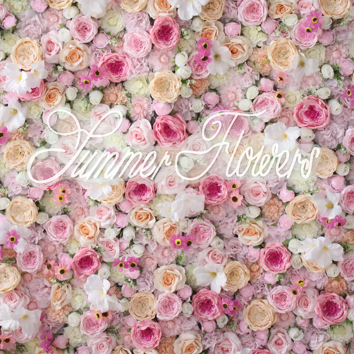 Custom 3d/5d Cloth Flower Wall Wedding Artificial Silk Rose Flower Wall Panel Backdrop Decorative Artificial Flower Wall