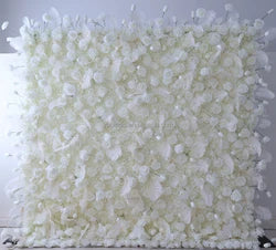 A01 Custom Pink White Floral Wall Panel Backdrop 3D 5D Roll up Zipper Fabric Artificial Silk Rose Flower Wall for Wedding Decor - #5 418-2
