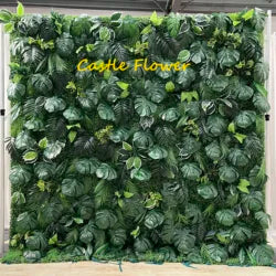 O-W011 8ft X 8ft  Roll up Cloth Flower Wall Backdrop Events Wedding Decor Artificial Flowers Wall Silk Rose Wall Flower Decor - 60cm x 40cm,8ft *8ft, 10ft*10ft / #036