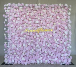 8x8 ft Silk Flower Wall Panel Square Artificial Floral Backdrop for Wedding Hotel Banquet Event Decoration - 8ft*8ft / Yellow 3