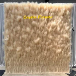 O-W011 8ft X 8ft  Roll up Cloth Flower Wall Backdrop Events Wedding Decor Artificial Flowers Wall Silk Rose Wall Flower Decor - 60cm x 40cm,8ft *8ft, 10ft*10ft / #038