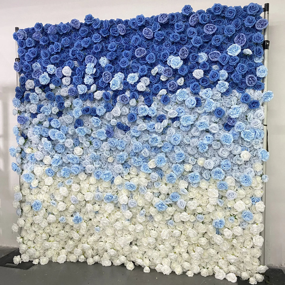 Alwaysbloom 5D Silk Artificial Rose Wall Gradient Flowers with Moisturizing Feel Wedding Wall Decorations Roll Model Gm020
