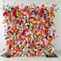 Hot Selling 8ft X 8ft Colorful Artificial Flower Wall Panel Wedding Backdrop with Floral Arrangement