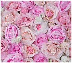 Flowerwall Spun Silk 3D  Flowers Wall Backdrop Roll UpRoses  Modern Handmade Lightweight Long-Lasting Wall Panel Background - 03