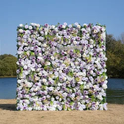 Alwaysbloom 5D Silk Artificial Rose Wall Gradient Flowers with Moisturizing Feel Wedding Wall Decorations Roll Model Gm020 - Standard / 11 m -1