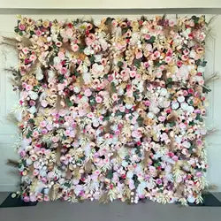 Alwaysbloom 5D Silk Artificial Rose Wall Gradient Flowers with Moisturizing Feel Wedding Wall Decorations Roll Model Gm020
