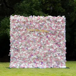 Alwaysbloom 5D Silk Artificial Rose Wall Gradient Flowers with Moisturizing Feel Wedding Wall Decorations Roll Model Gm020 - Standard / 11 m-13