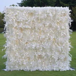 Wholesale Cloth Base Artificial Rose Flower Wall Background Wedding Decoration Sign-in Flower Row for Reception Flower Wall - 1*1m(3.28*3.28ft) / rose red 12