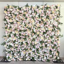 Alwaysbloom 5D Silk Artificial Rose Wall Gradient Flowers with Moisturizing Feel Wedding Wall Decorations Roll Model Gm020 - Standard / 11 meter-34