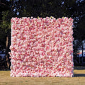 Artificial Silk Flower Wall Panel Realistic White and Red Rose Design for Wedding and Hotel Decoration