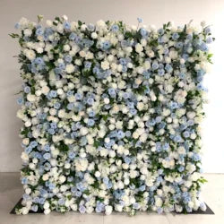 Custom OEM ODM Artificial Flower Wall 3D Mixed Silk Artificial Flowers Handmade Roll up Backdrop for Wedding Event Party Decor - 8ft*8ft, 10ft*10ft, Customized / FW733