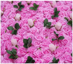Flowerwall Spun Silk 3D  Flowers Wall Backdrop Roll UpRoses  Modern Handmade Lightweight Long-Lasting Wall Panel Background - 07