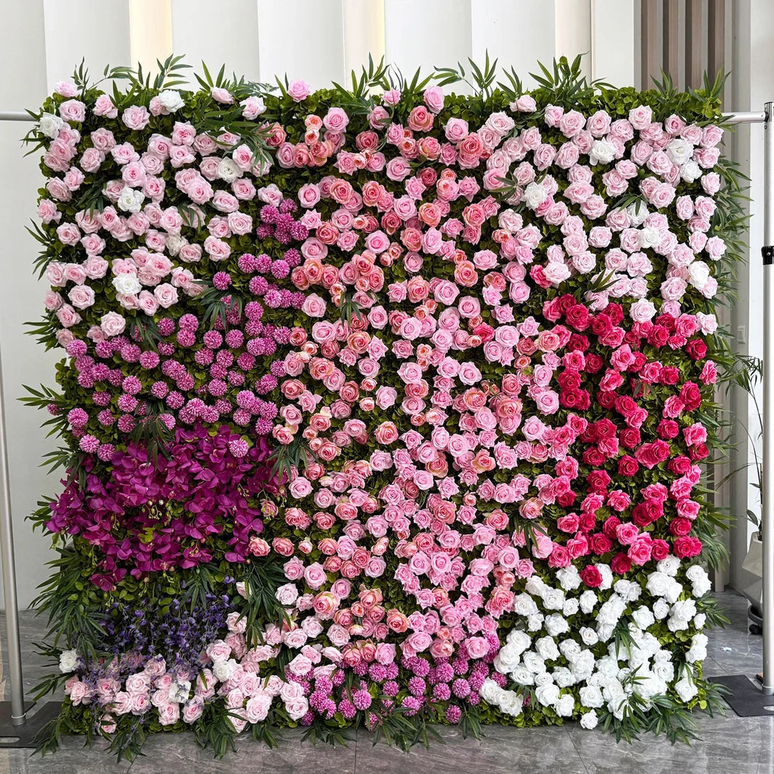Floral Wall Panel White Flower Arch for Wedding Party Supplies 8ft X 8ft square Blue purple Artificial Flower Wall Backdrop