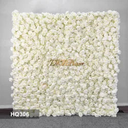 Artificial Red Roses 3D Flower Wall Outdoor Wedding Background Hotel Stage Decoration Artificial Flower Wall