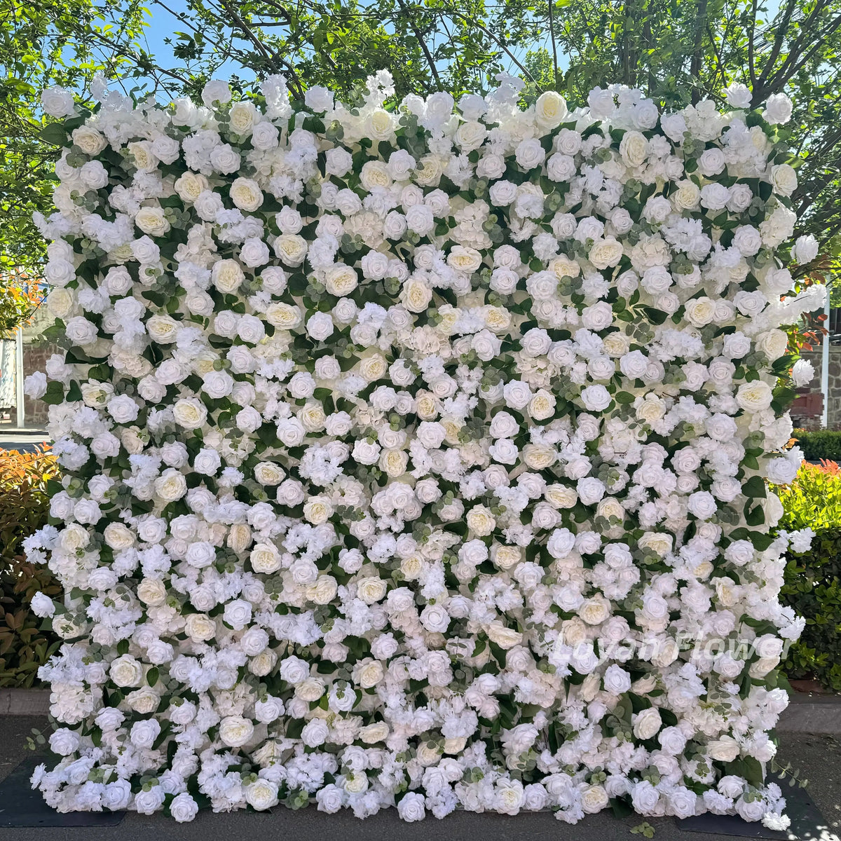 8ft X 8ft Floral Wall Panel Red Rose Flower Wall Backdrop Wedding Supplies 3D Style Silk Flower Decorations