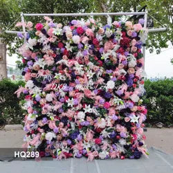 Handmade Artificial Pink and White Wedding Flower Walls UV Resistant Indoor and Outdoor Decorations for Easter & Weddings