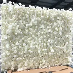 O-W011 8ft X 8ft  Roll up Cloth Flower Wall Backdrop Events Wedding Decor Artificial Flowers Wall Silk Rose Wall Flower Decor - 60cm x 40cm,8ft *8ft, 10ft*10ft / #041
