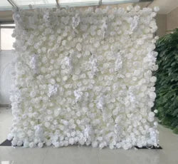 8x8 ft Silk Flower Wall Panel Square Artificial Floral Backdrop for Wedding Hotel Banquet Event Decoration - 8ft*8ft / Pink 9