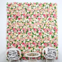 Silk Flower Wall Stand Artificial Rose Panel Christmas Halloween Wedding Graduation Easter Floral Stage Backdrop Decorations
