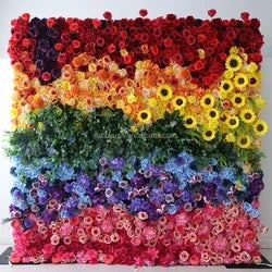 F198 Luxury Restaurant Wall Backdrop Decor Burgundy Flower Mat Artificial 3D 5D Red Faux Silk Rose Flower Wall for Wedding Event - 8ft x 8ft , 4ft x 8ft , 10ft x 8ft , or Custom / 94