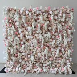 W-B040 New Flower Wall 5D Rolled up Backdrop Flower Wall Party Wedding Decorative Flowers Wall for Birthday Party - 8ft*8ft, 10ft*10ft, custome / FW509