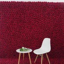 F198 Luxury Restaurant Wall Backdrop Decor Burgundy Flower Mat Artificial 3D 5D Red Faux Silk Rose Flower Wall for Wedding Event - 8ft x 8ft , 4ft x 8ft , 10ft x 8ft , or Custom / 62 flower wall