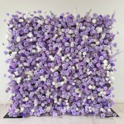 Custom OEM ODM Artificial Flower Wall 3D Mixed Silk Artificial Flowers Handmade Roll up Backdrop for Wedding Event Party Decor - 8ft*8ft, 10ft*10ft, Customized / FW596
