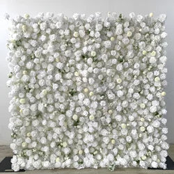 8x8ft Silk Handmade Rose Wall Artificial Flower 3D Wall Decor Roll Panel for Wedding Christmas Valentine's Day