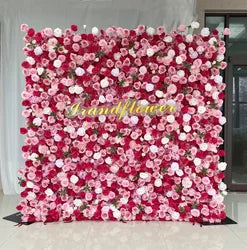 8x8 ft Silk Flower Wall Panel Square Artificial Floral Backdrop for Wedding Hotel Banquet Event Decoration - 8ft*8ft / Green 13