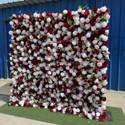 purple Flower Wall Oem Luxurious Beautiful Artificial Flowers Wall Panels Backdrop 8ft X 8ft Decoration for Wedding Party Home - 17 / 1m*1m(3.28ft*3.28ft)
