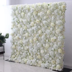 F198 Luxury Restaurant Wall Backdrop Decor Burgundy Flower Mat Artificial 3D 5D Red Faux Silk Rose Flower Wall for Wedding Event - 8ft x 8ft , 4ft x 8ft , 10ft x 8ft , or Custom / 25 flower wall
