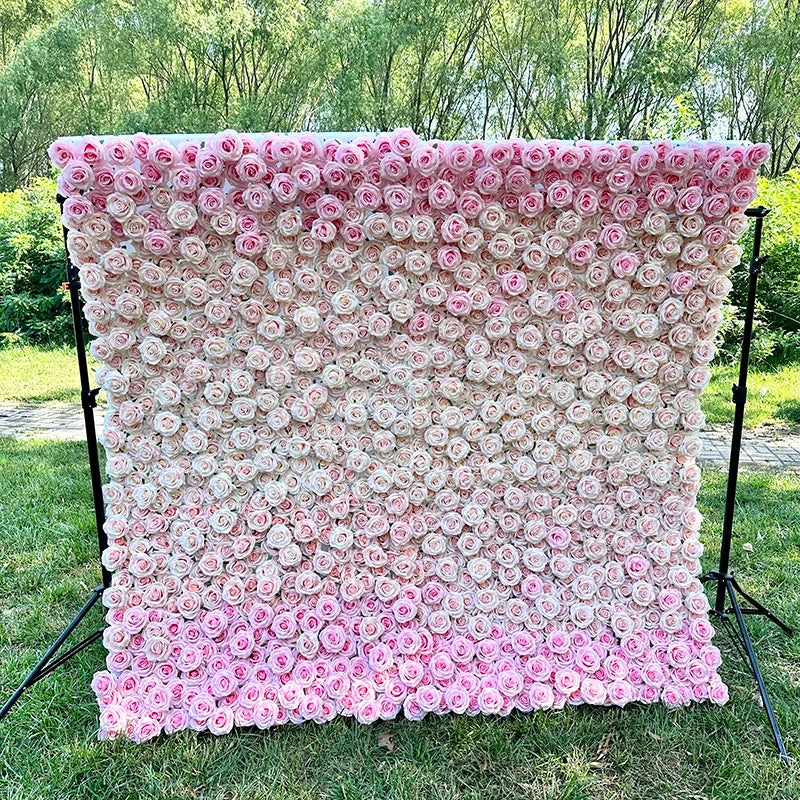 Wedding Road Layout Silk Flower Pink Flower Wall Wedding Background Wall High Quality