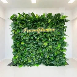 8x8 ft Silk Flower Wall Panel Square Artificial Floral Backdrop for Wedding Hotel Banquet Event Decoration - 8ft*8ft / White 3
