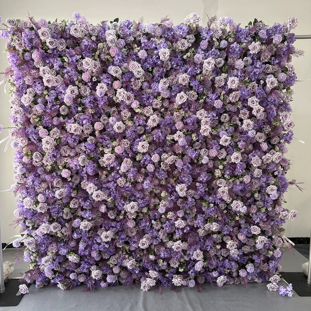 High-End Pink Fabric-Backed Artificial Flower Wall | Wedding Backdrop & Photography Background for Bridal Decoration
