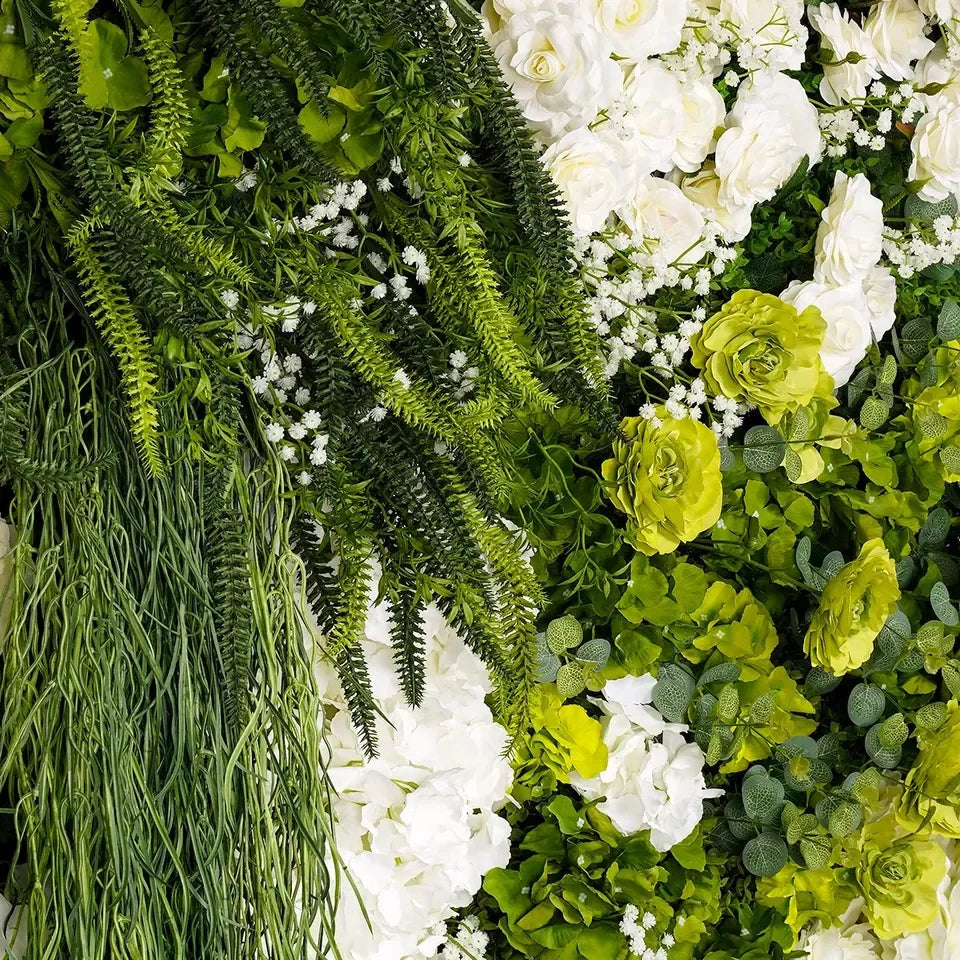 3Dromantic Detachable Modern Plastic Simulated Silk Flower Wall for Weddings Birthday Parties Hotel Banquet Decorations